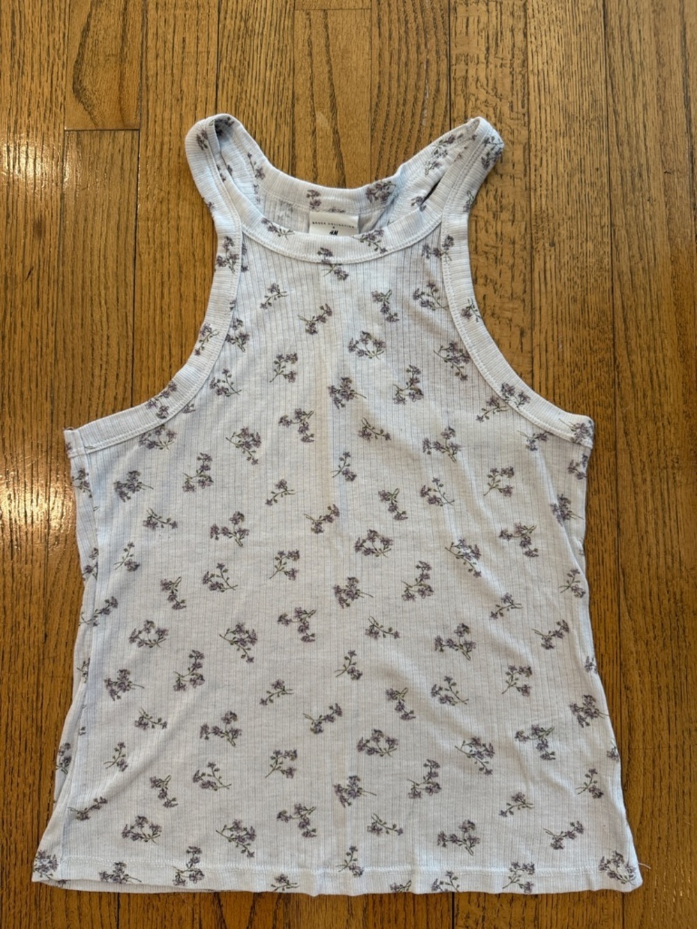 Brock Collection x H&M Floral Ribbed Tank Top Medium Cottagecore - Picture 6 of 7